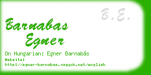 barnabas egner business card